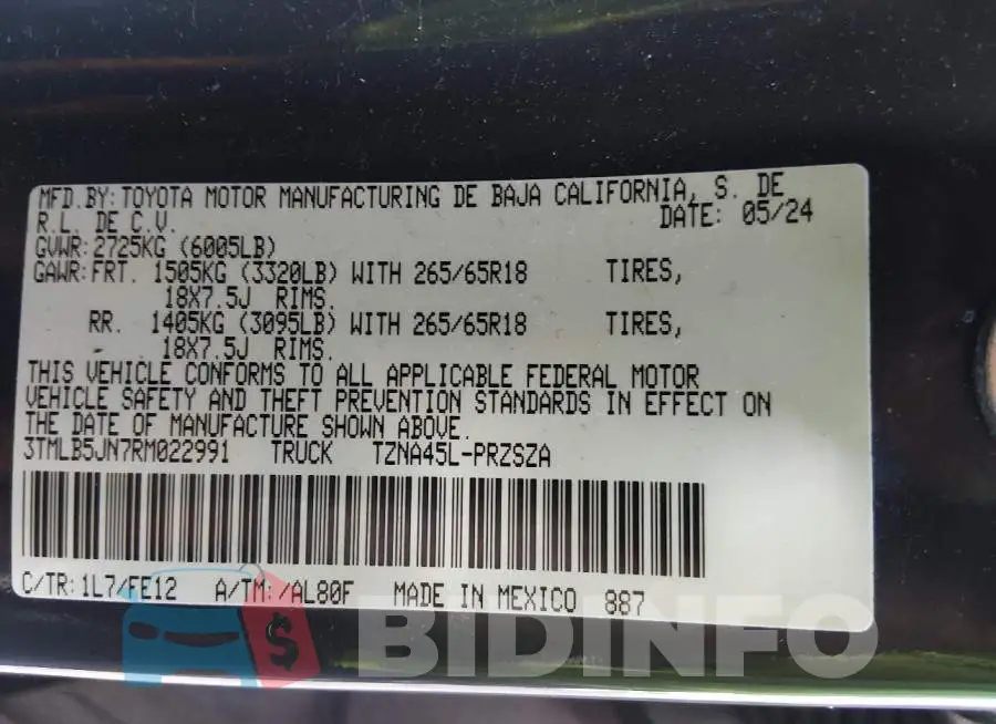 3TMLB5JN7RM022991 Photo# 9