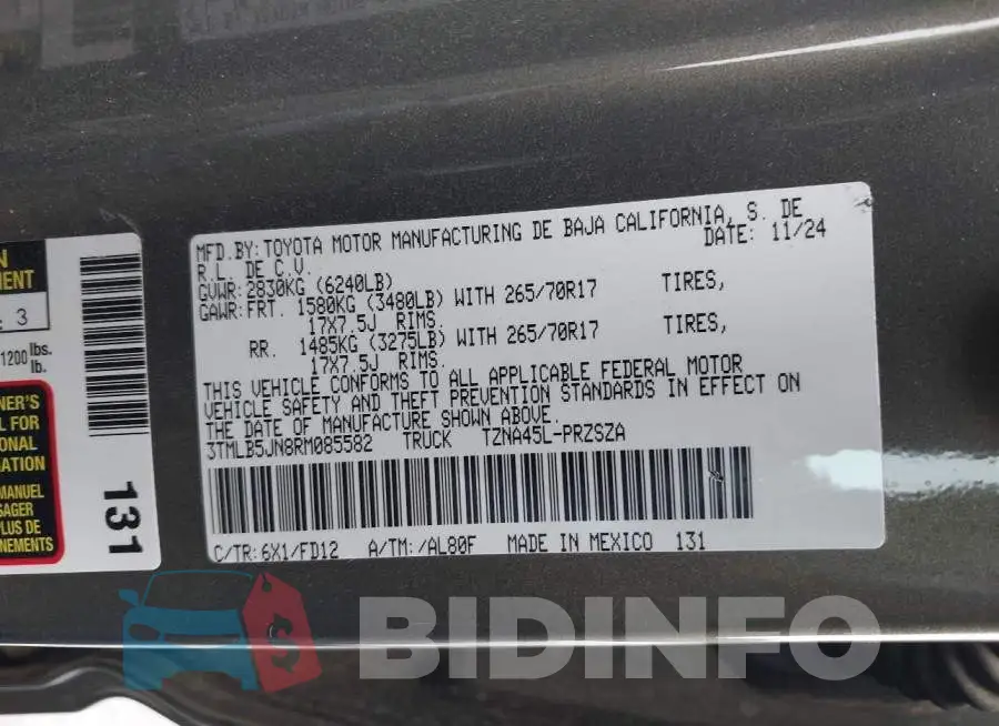 3TMLB5JN8RM085582 Photo# 9
