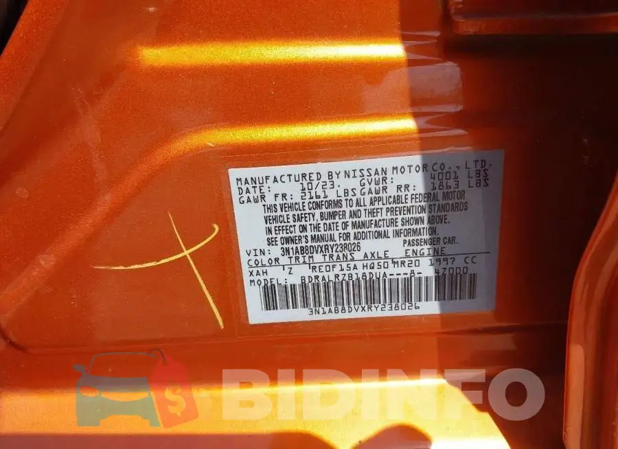 3N1AB8DVXRY238026 Photo# 9