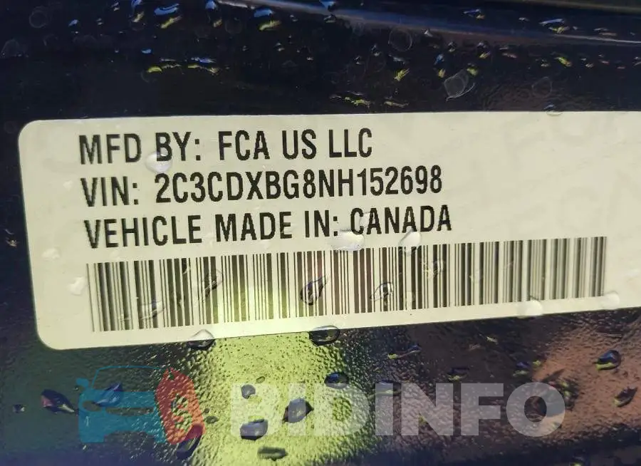 2C3CDXBG8NH152698 Photo# 9