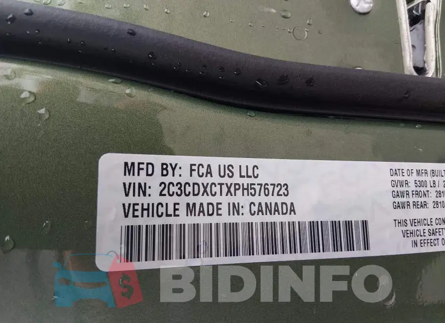 2C3CDXCTXPH576723 Photo# 9
