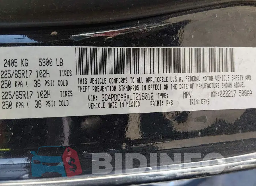3C4PDCABXLT219012 Photo# 9