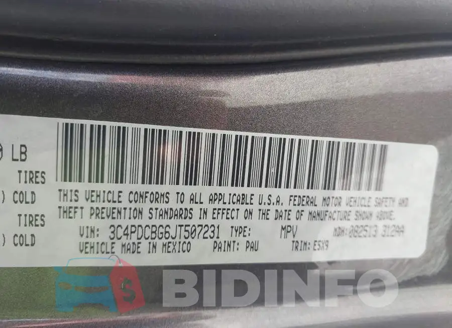 3C4PDCBG6JT507231 Photo# 9