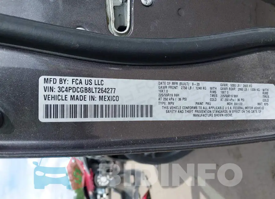 3C4PDCGB8LT264277 Photo# 9