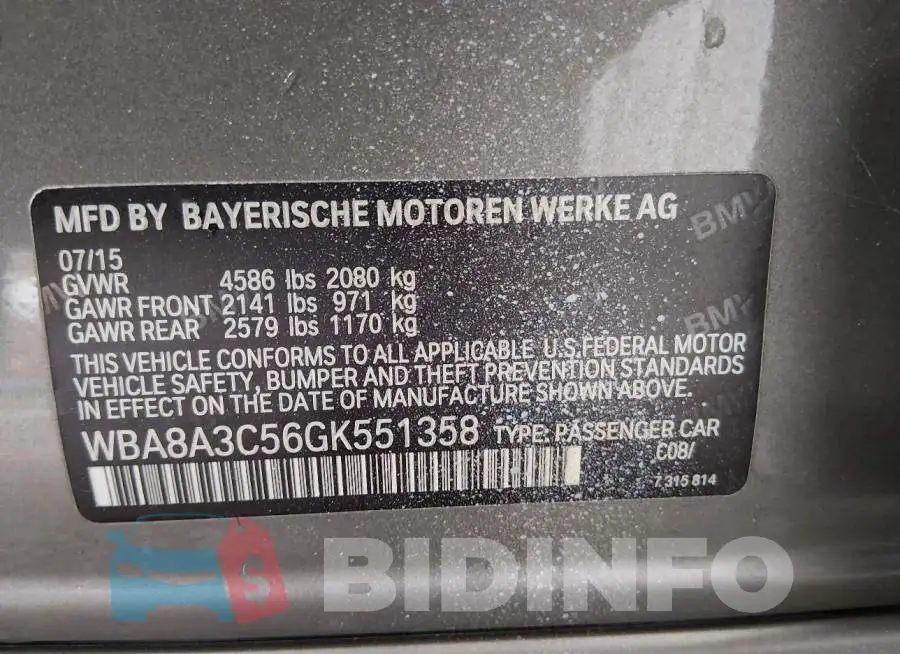 WBA8A3C56GK551358 Photo# 9