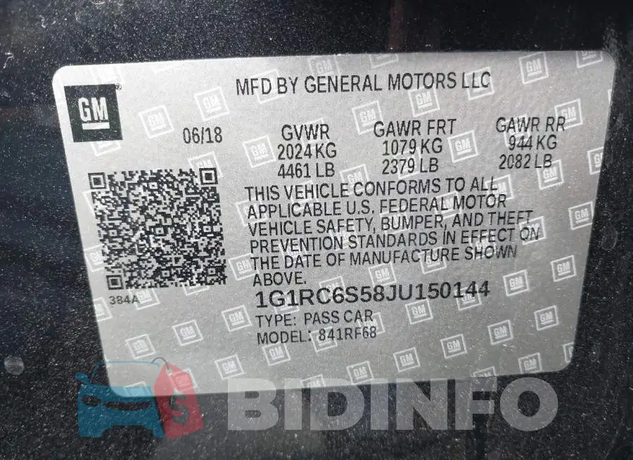 1G1RC6S58JU150144 Photo# 9