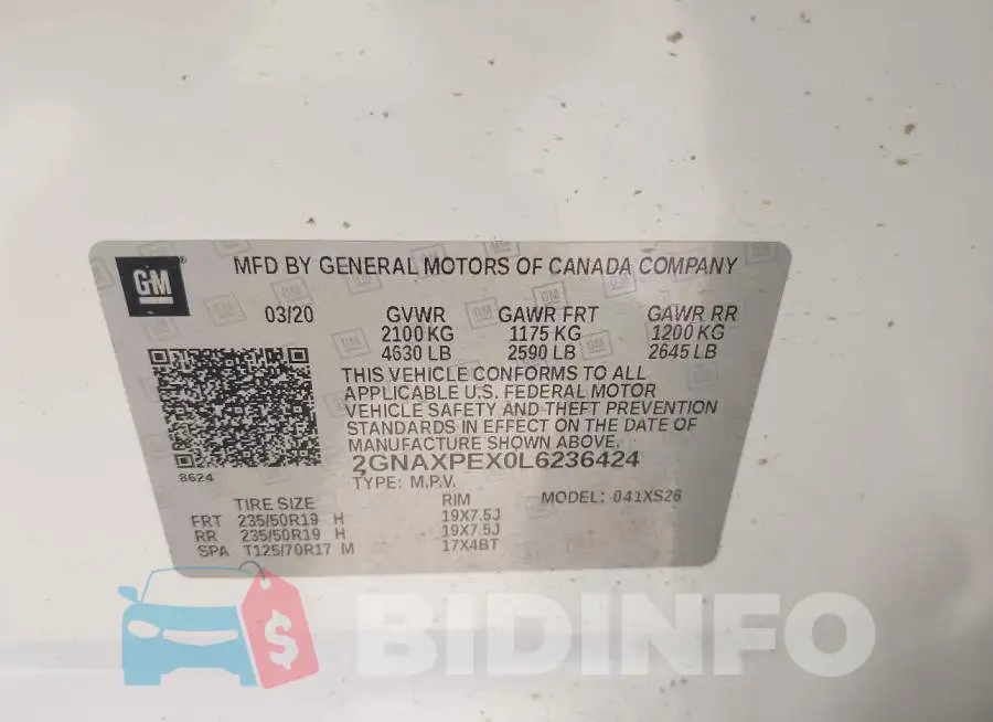 2GNAXPEX0L6236424 Photo# 9