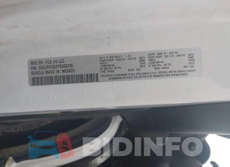 3C6LRVDG2PE563745 Photo# 9