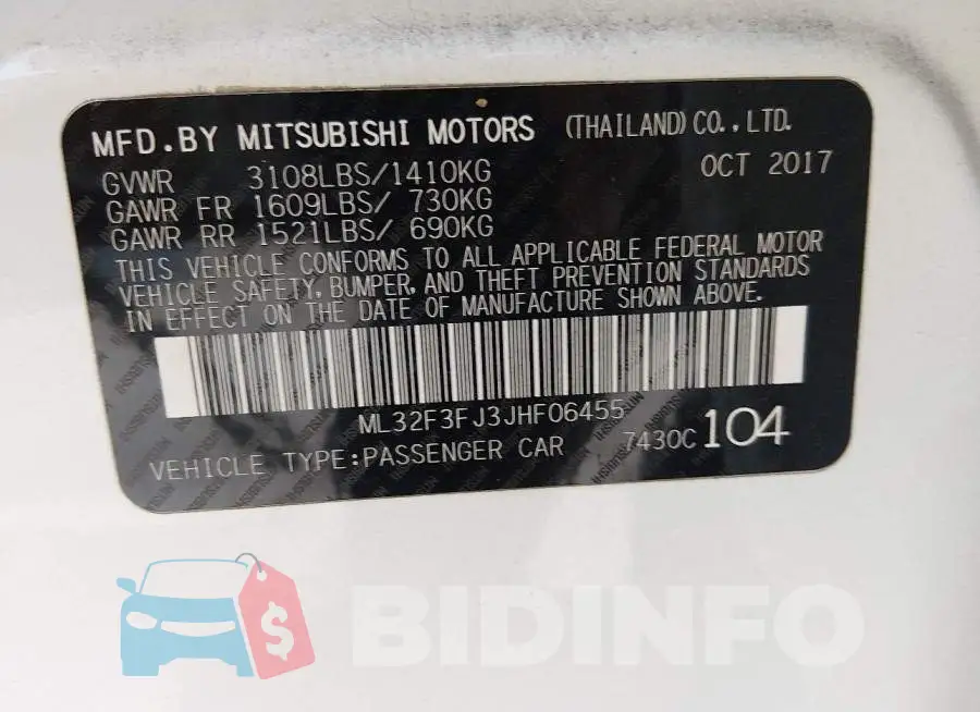 ML32F3FJ3JHF06455 Photo# 9