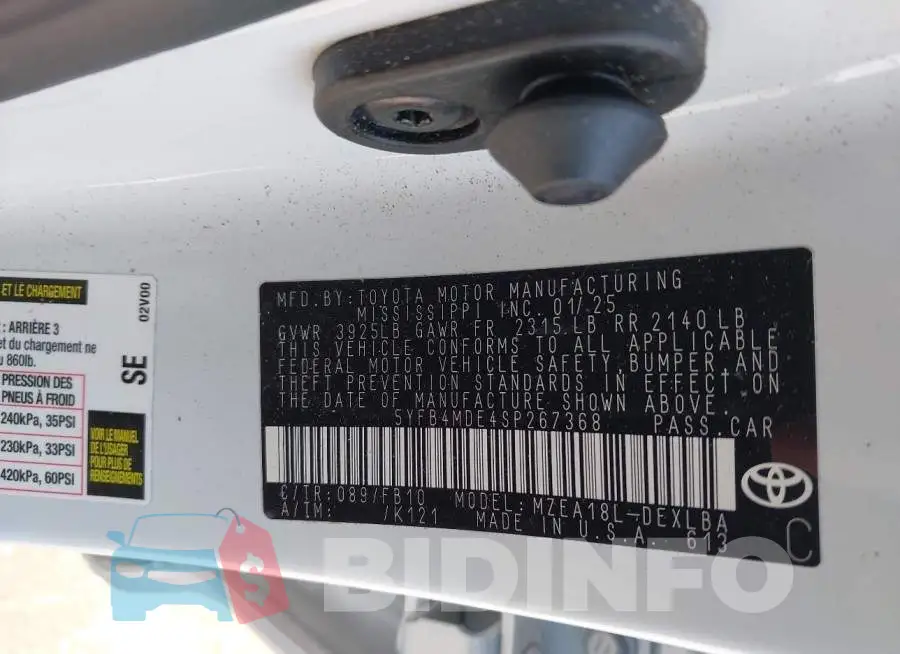 5YFB4MDE4SP267368 Photo# 9