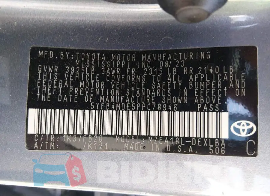 5YFB4MDE5PP078946 Photo# 9