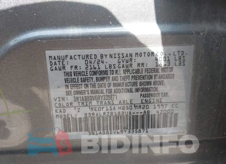 3N1AB8DV6RY335871 Photo# 9