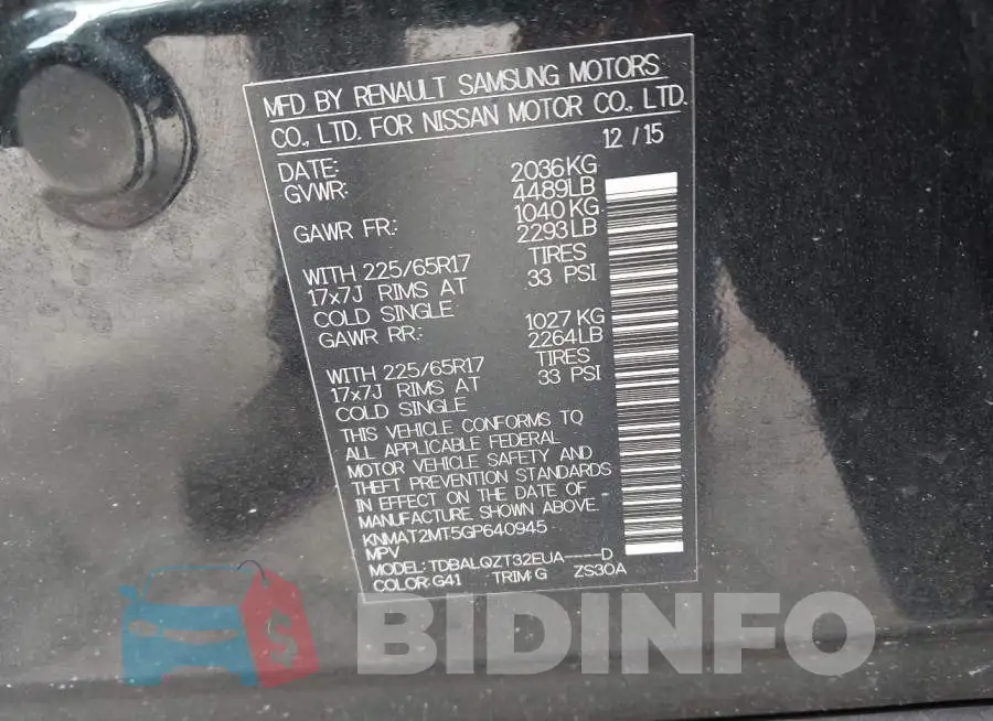 KNMAT2MT5GP640945 Photo# 9