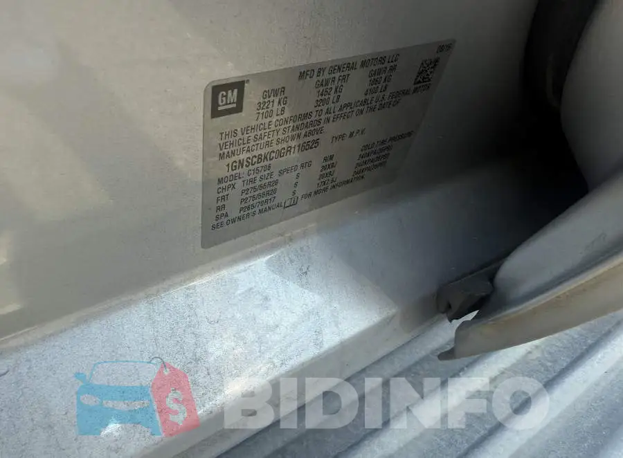 1GNSCBKC0GR116525 Photo# 9