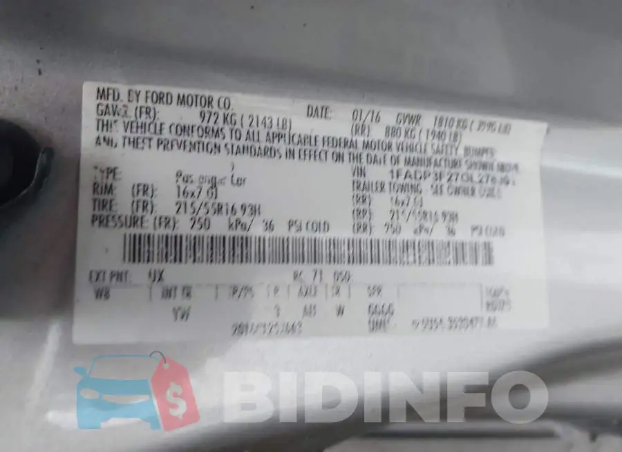 1FADP3F27GL276391 Photo# 9