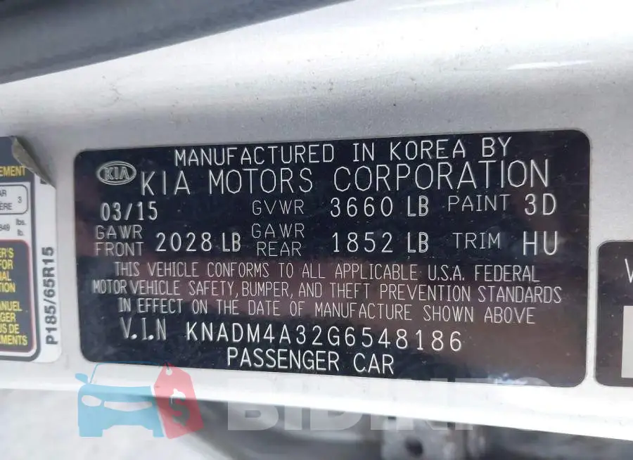 KNADM4A32G6548186 Photo# 9