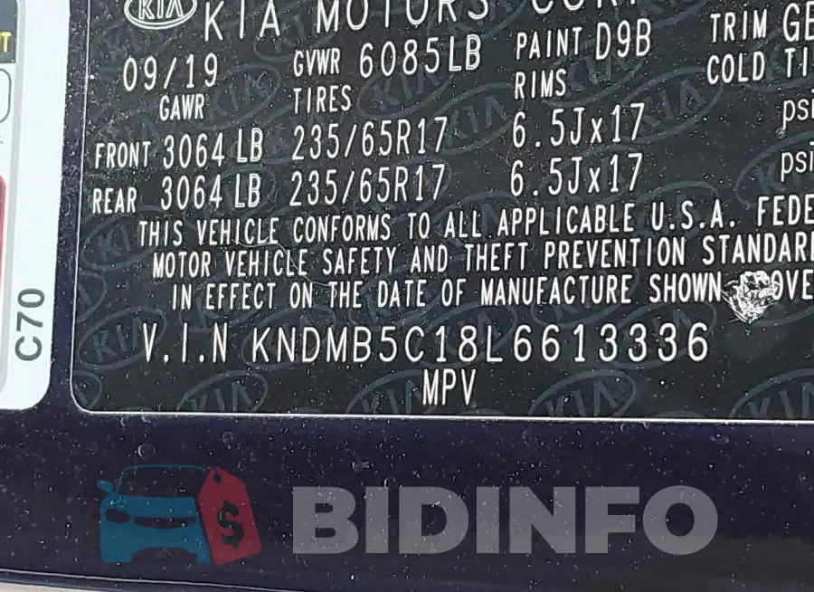 KNDMB5C18L6613336 Photo# 9