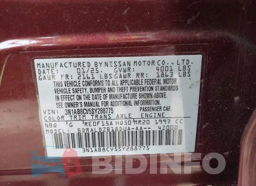 3N1AB8CV5SY288775 Photo# 9