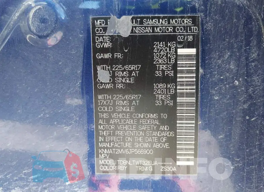 KNMAT2MV6JP566900 Photo# 9
