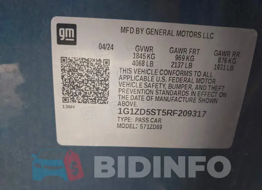 1G1ZD5ST5RF209317 Photo# 9