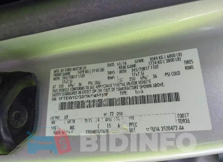 1FTEW1CG3GKD45010 Photo# 9