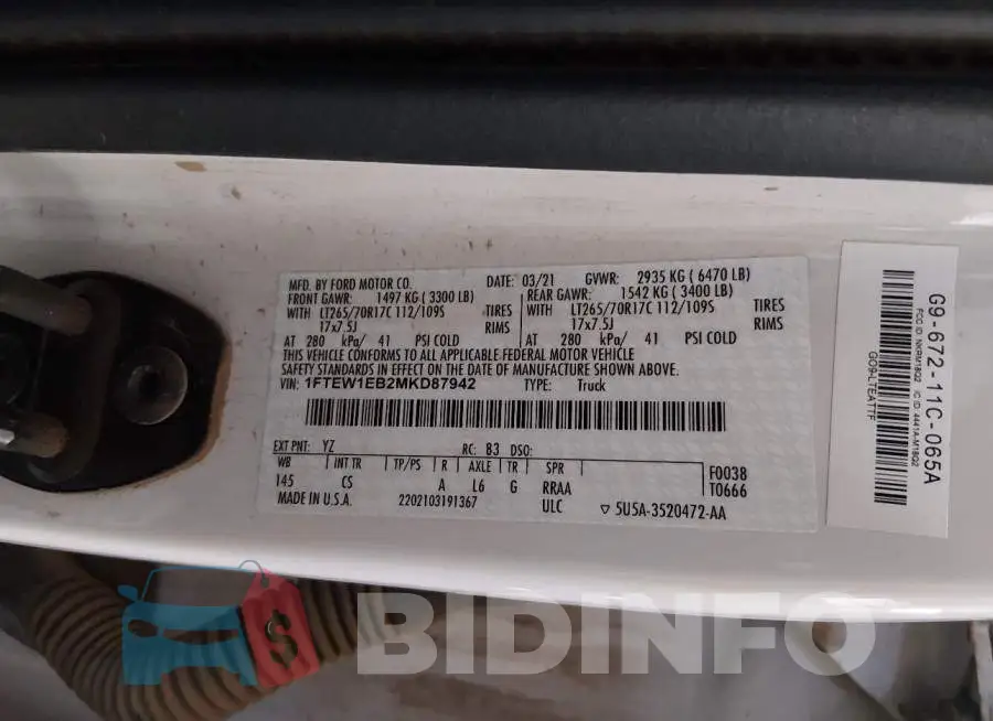 1FTEW1EB2MKD87942 Photo# 9