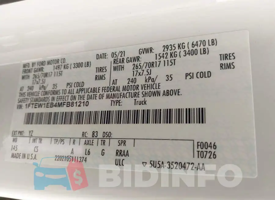 1FTEW1EB4MFB81210 Photo# 8