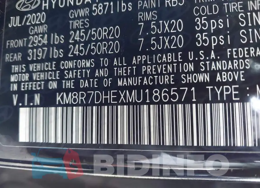 KM8R7DHEXMU186571 Photo# 9