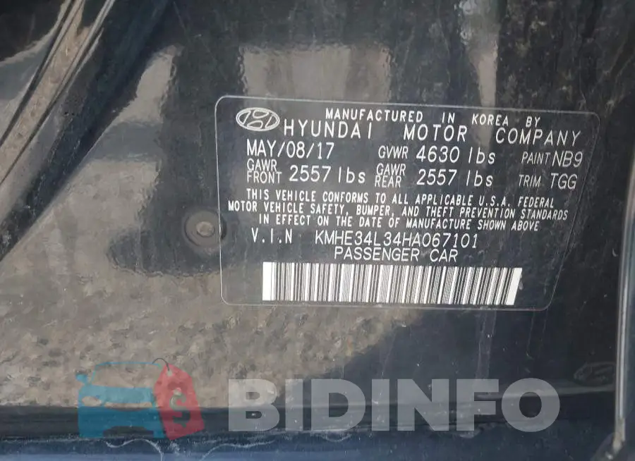KMHE34L34HA067101 Photo# 9