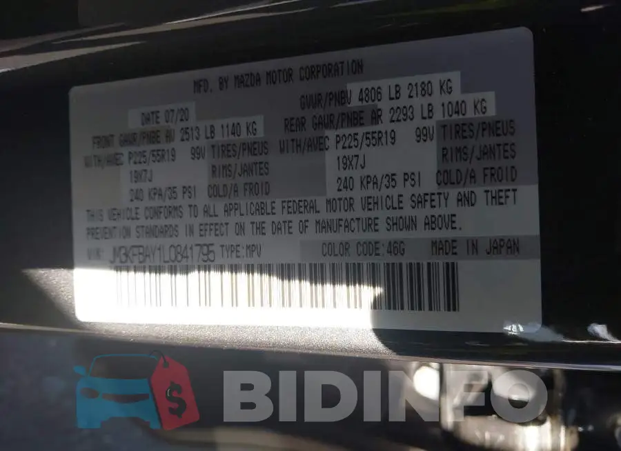 JM3KFBAY1L0841795 Photo# 9