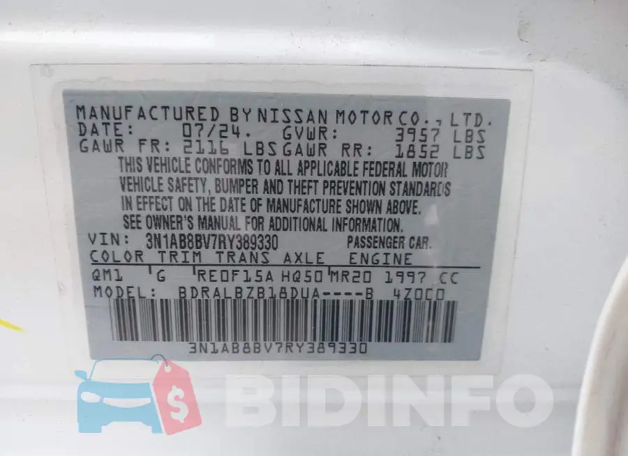 3N1AB8BV7RY389330 Photo# 9