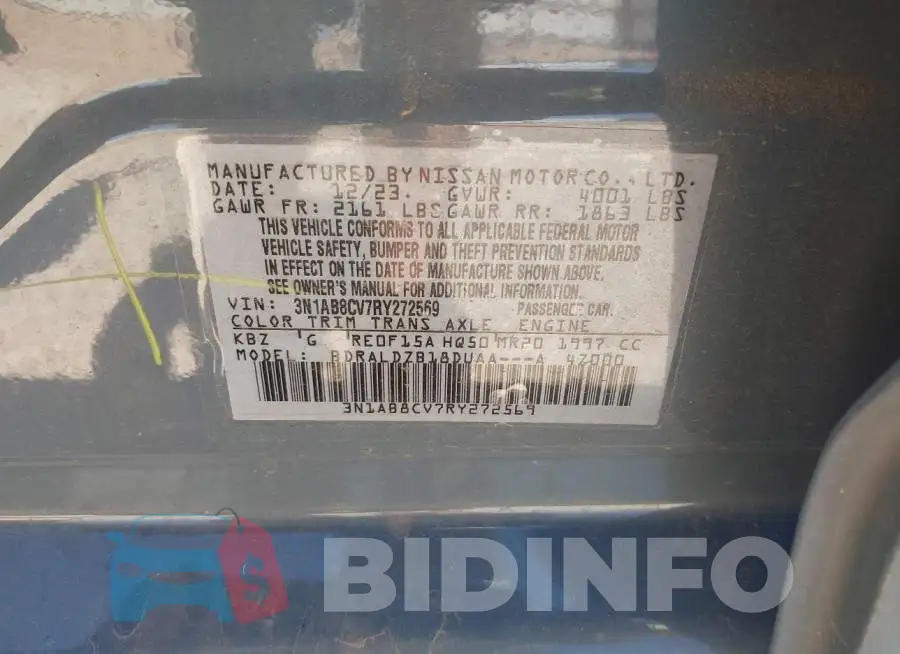 3N1AB8CV7RY272569 Photo# 9