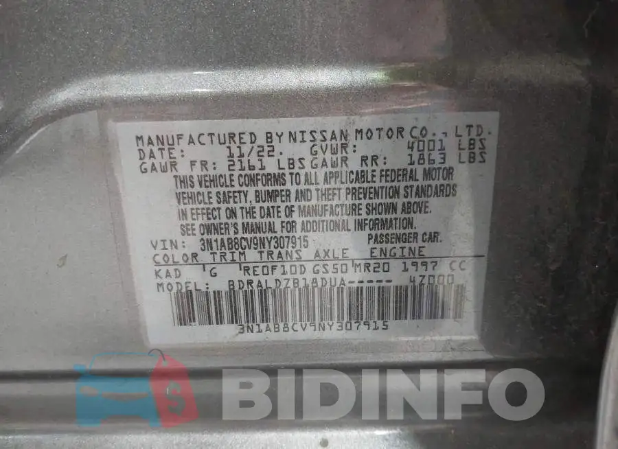 3N1AB8CV9NY307915 Photo# 9
