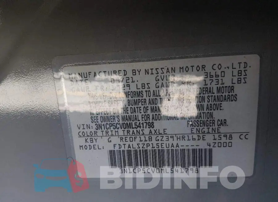 3N1CP5CV0ML541798 Photo# 9