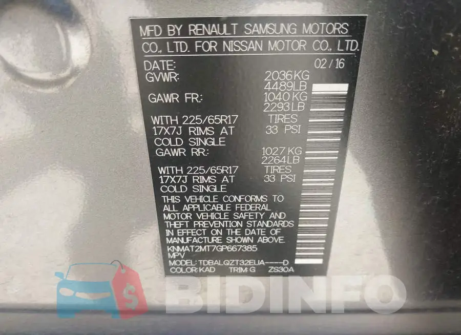 KNMAT2MT7GP667385 Photo# 9