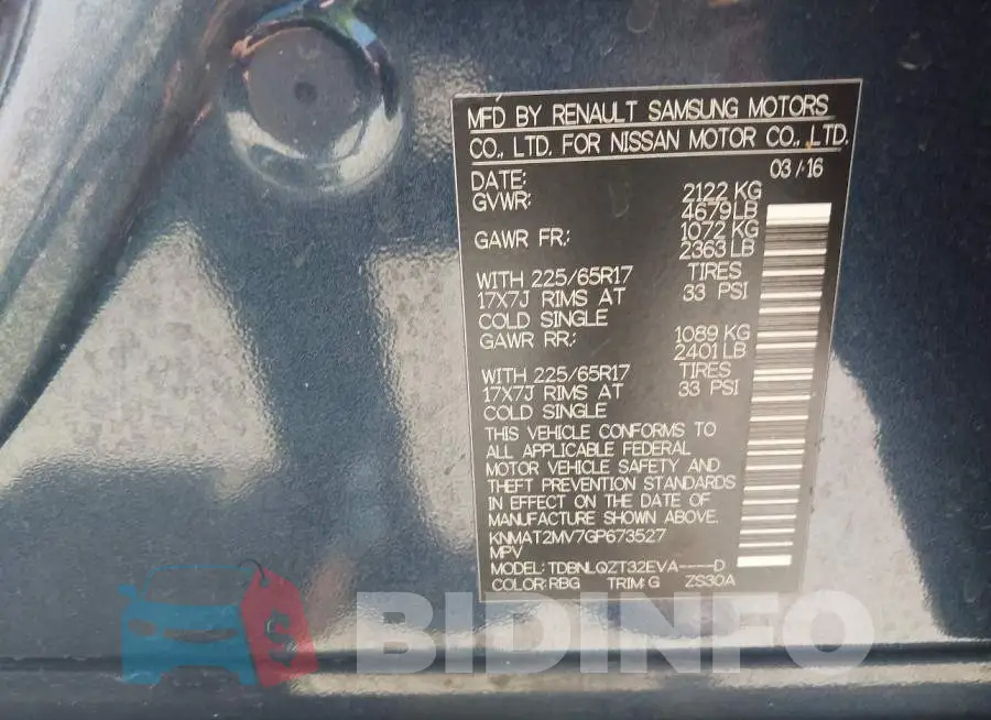 KNMAT2MV7GP673527 Photo# 9