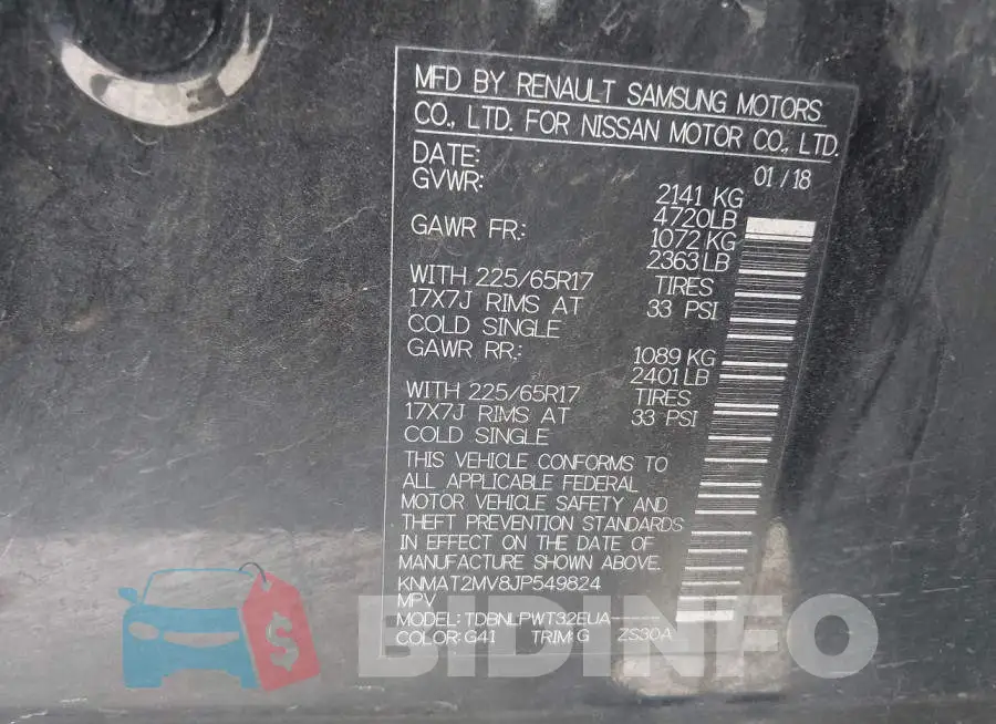KNMAT2MV8JP549824 Photo# 9
