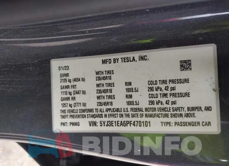 5YJ3E1EA6PF470101 Photo# 9