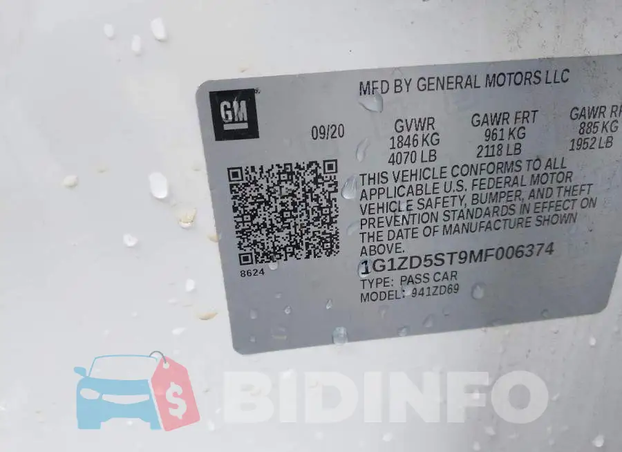 1G1ZD5ST9MF006374 Photo# 9
