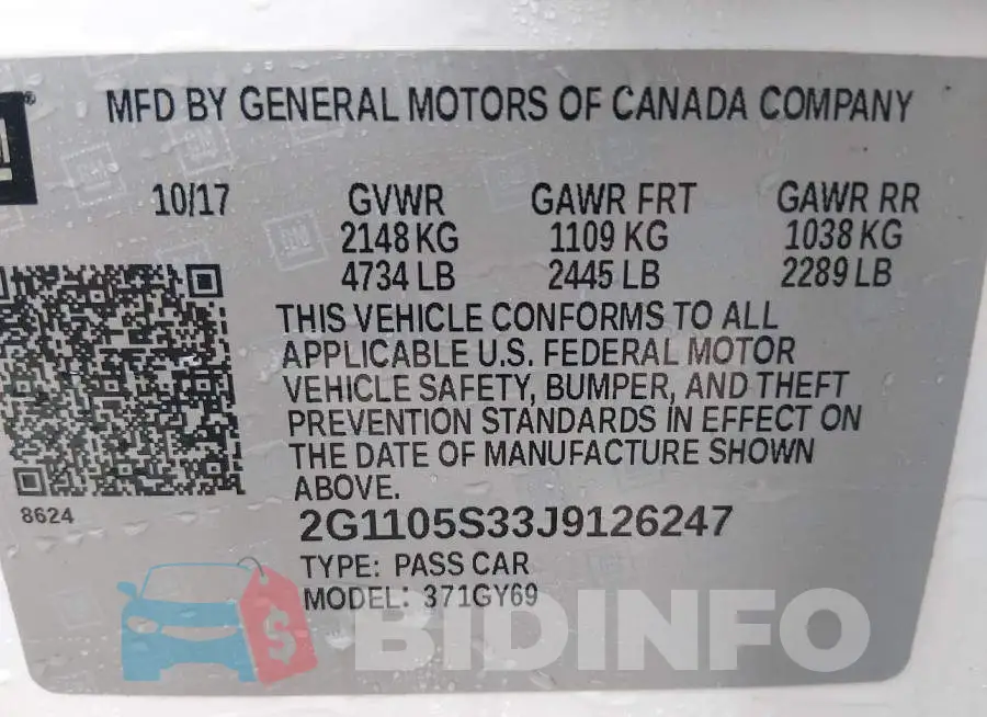 2G1105S33J9126247 Photo# 9