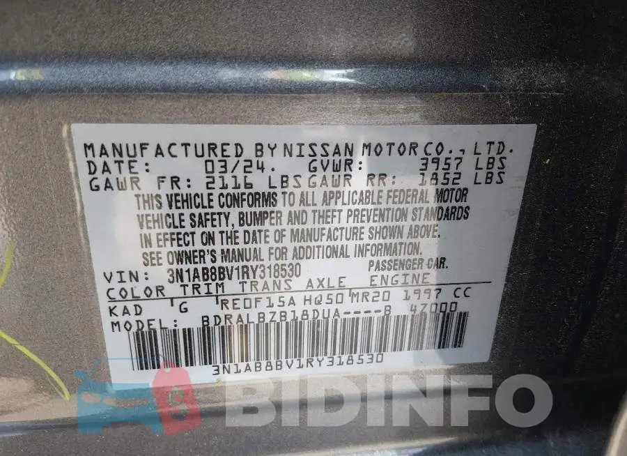 3N1AB8BV1RY318530 Photo# 9