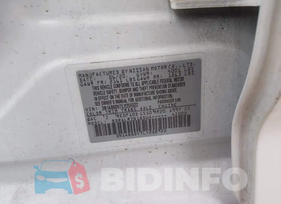 3N1AB8DV7LY258922 Photo# 9
