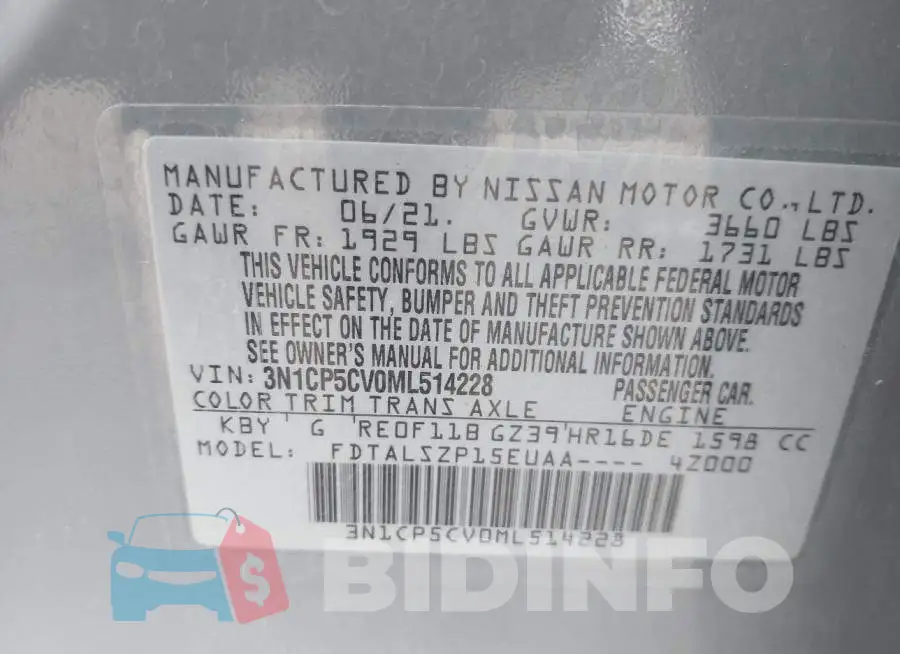 3N1CP5CV0ML514228 Photo# 9