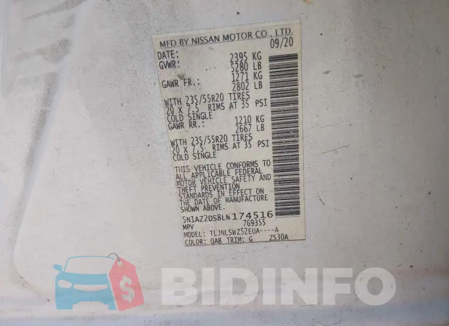 5N1AZ2DS8LN174516 Photo# 9