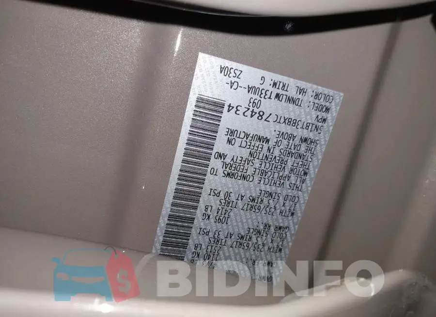 5N1BT3BBXTC784234 Photo# 9