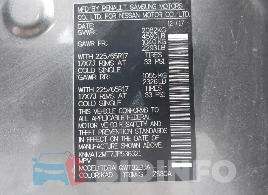 KNMAT2MT7JP536321 Photo# 9