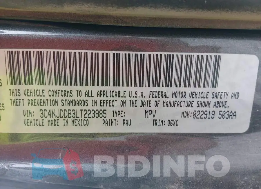 3C4NJDDB3LT223985 Photo# 9