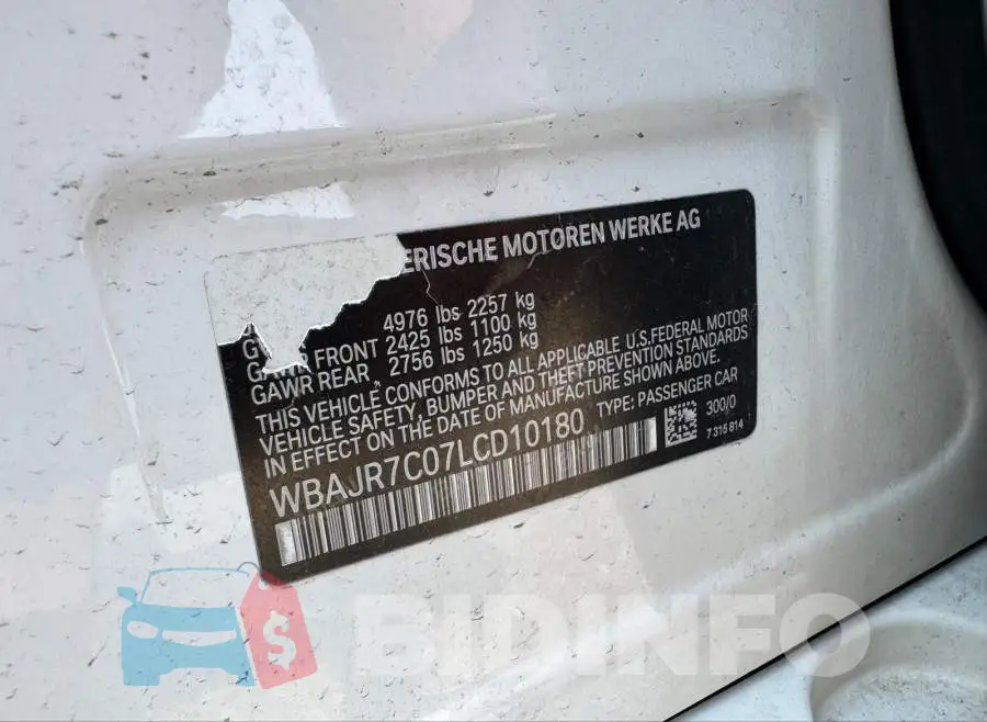 WBAJR7C07LCD10180 Photo# 9