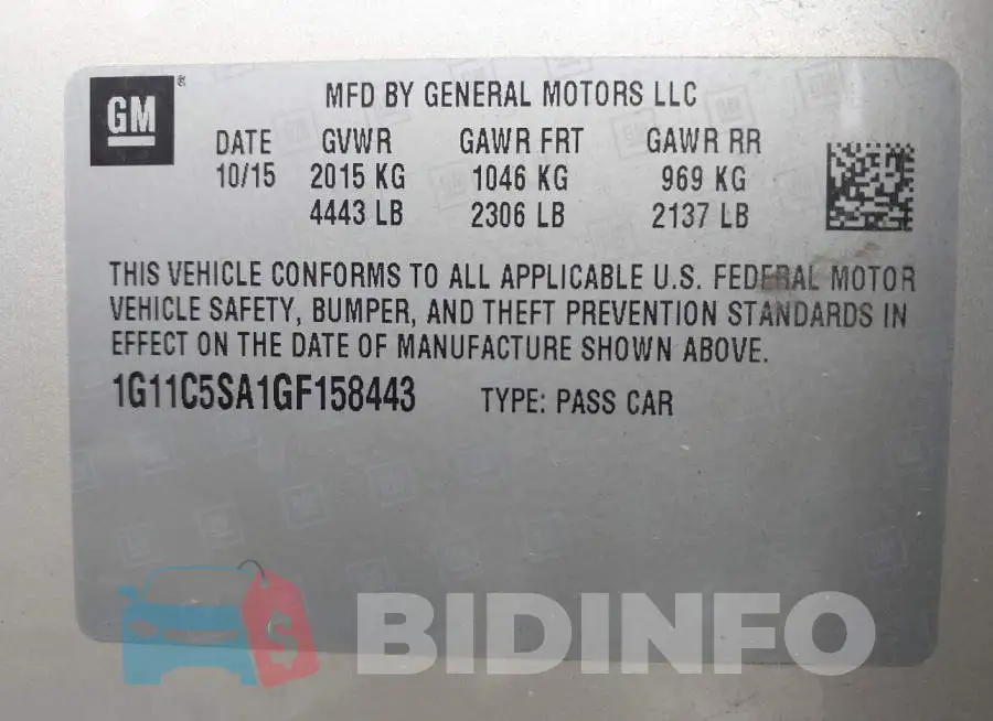 1G11C5SA1GF158443 Photo# 9