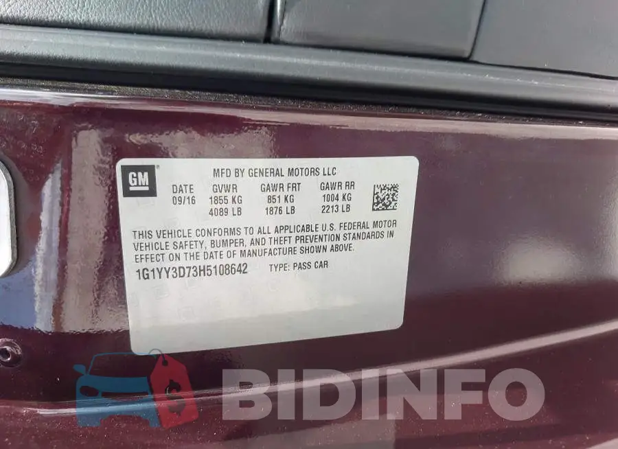 1G1YY3D73H5108642 Photo# 9
